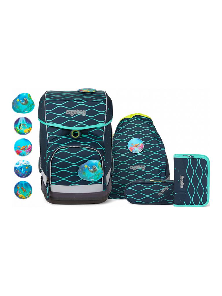 ERGOBAG | Schultaschen-Set 5-tlg. "Cubo Light - BlubbBär" | petrol