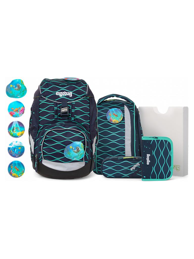 ERGOBAG | Schultaschen-Set 6-tlg. "Pack - BlubbBär" | petrol
