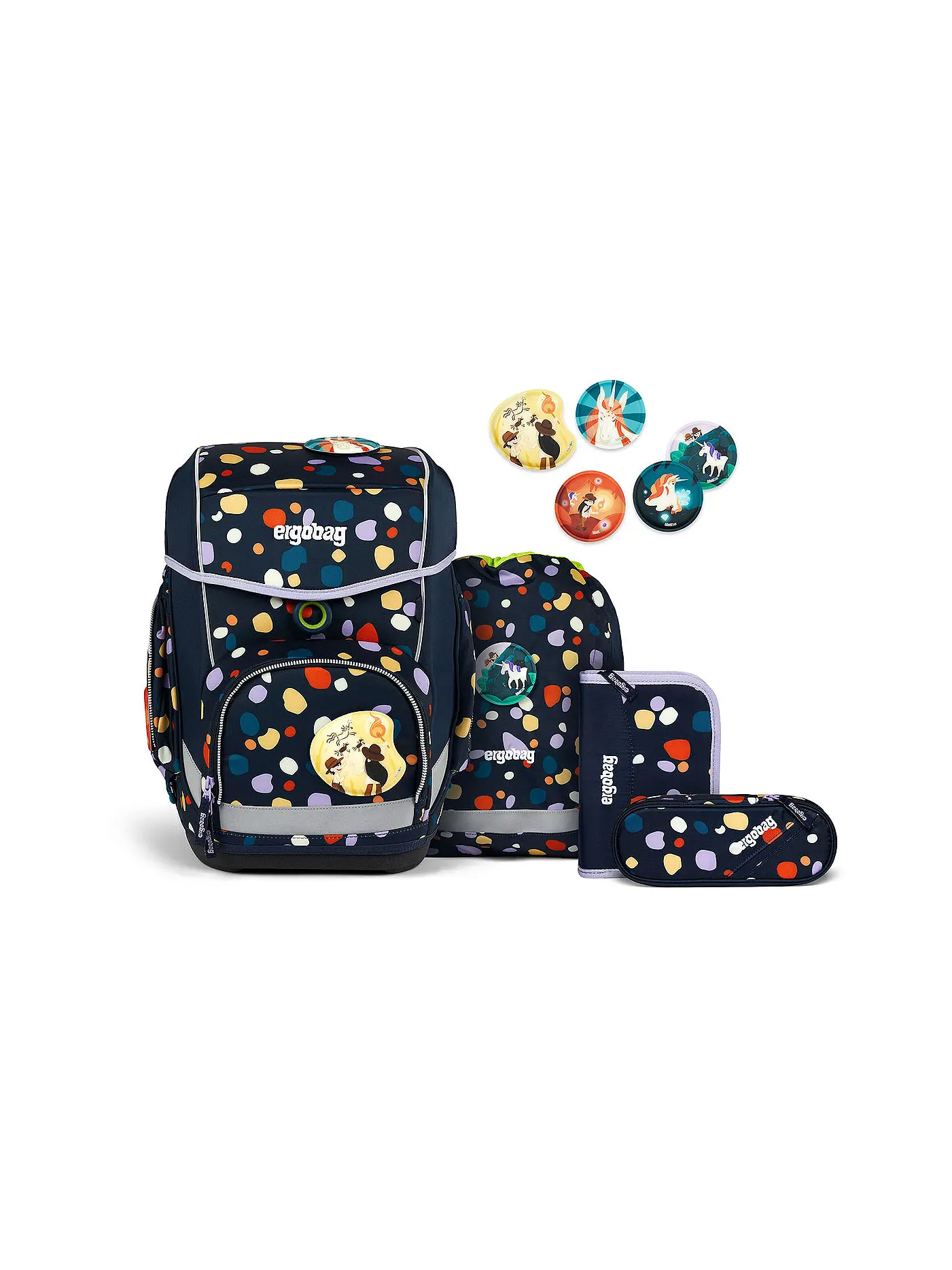 ERGOBAG | Schultaschen Set 5tlg CUBO -  | dunkelblau