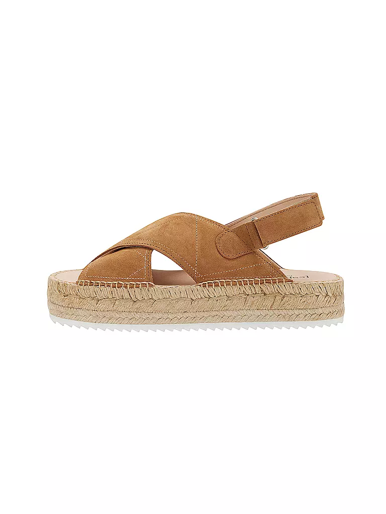 ESPADRIJ L'ORIGINALE | Sandalen CROISETTE PUFFY HIGHT | braun