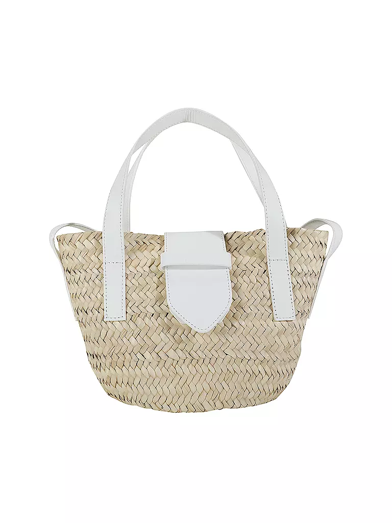 ESPADRIJ L'ORIGINALE | Tasche - Umhängetasche PALM BASKET LUXE | weiss