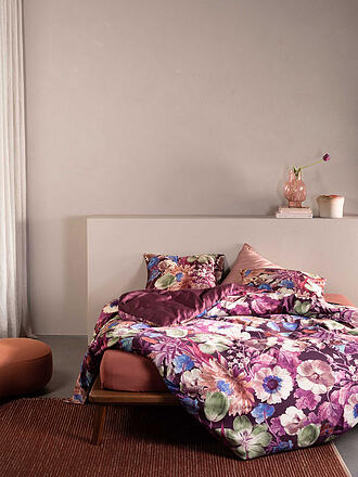 ESSENZA | Satin Bettwäsche VIOLESTA 70x90cm/140x200cm Mauve Wine