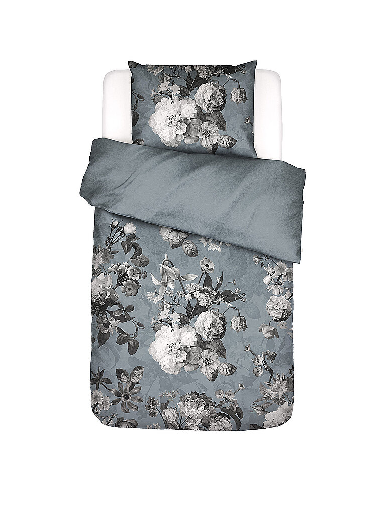 ESSENZA Satin Bettwäsche 70x90cm / 140x200cm FLOOR Global Grey hellgrau Image