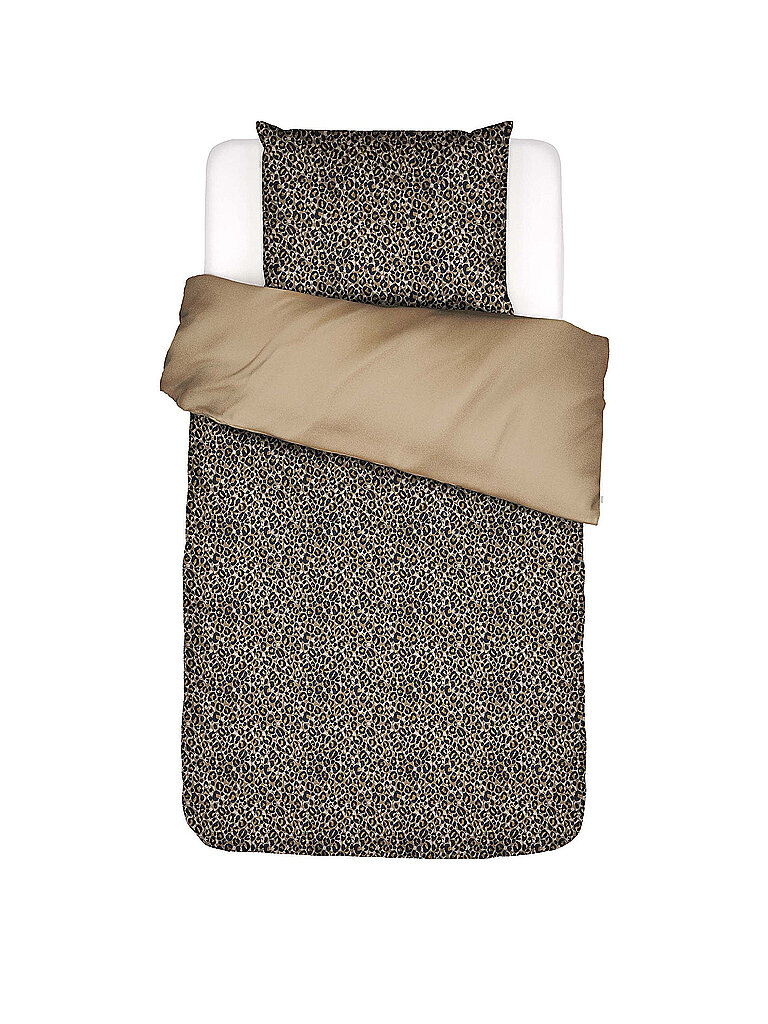 ESSENZA Satin Bettwäsche DELIA 70x90cm/140x200cm Golden Sand hellbraun