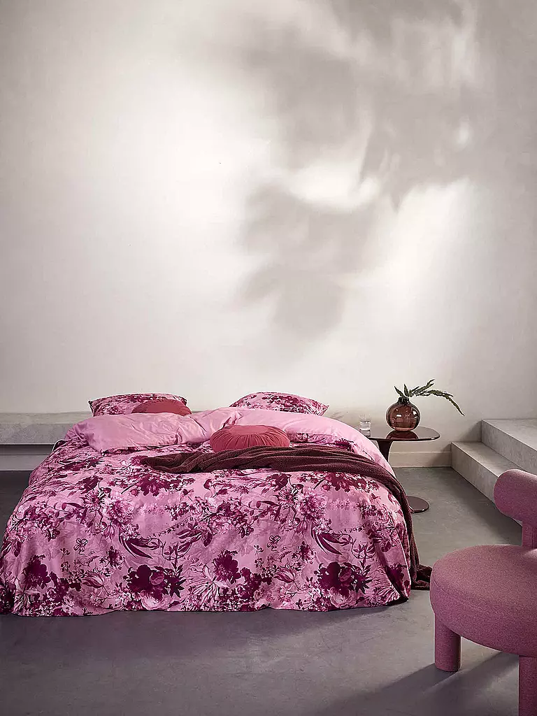 ESSENZA | Satin Bettwäsche ANNABELLA 70x90cm/140x200cm Spot on Pink | beere