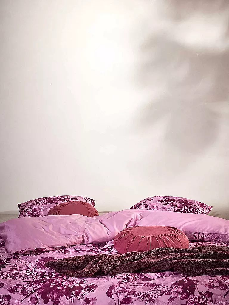 ESSENZA | Satin Bettwäsche ANNABELLA 70x90cm/140x200cm Spot on Pink | beere