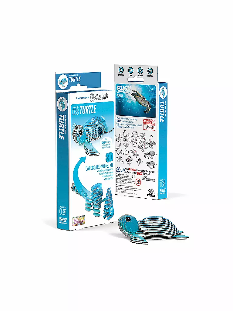 EUGY | 3D Bastelset Schildkröte | keine Farbe
