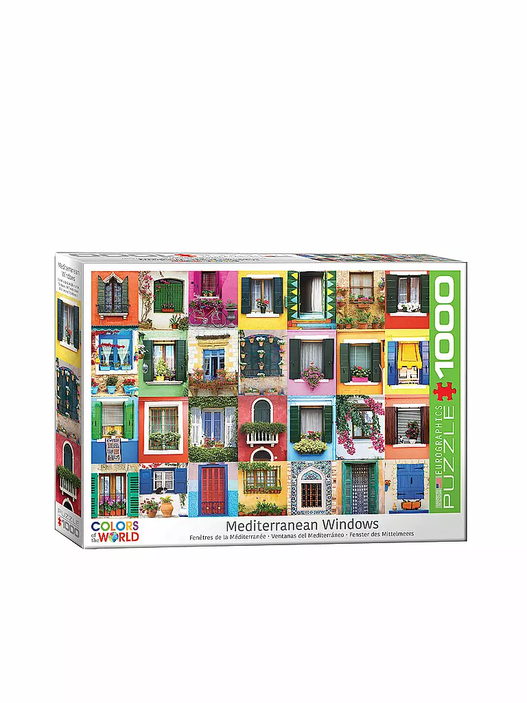EUROGRAPHICS | Puzzle - Mediterranean Windows (1000 Teile) | bunt