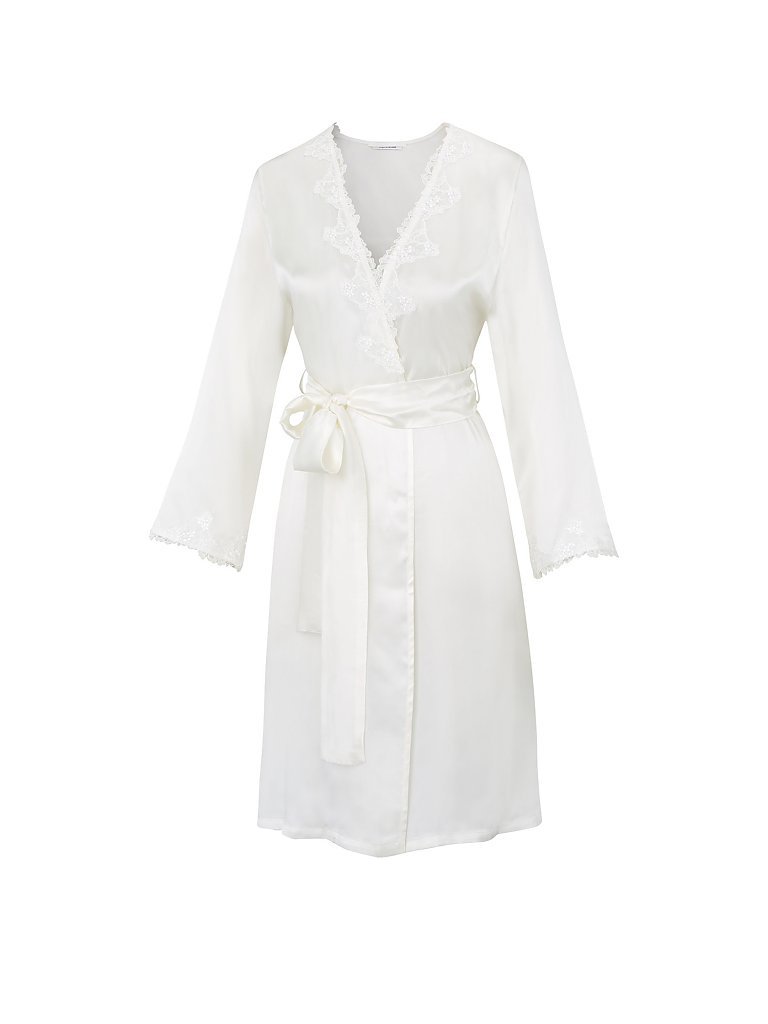 EVA Seiden - Morgenmantel creme 44 damen
