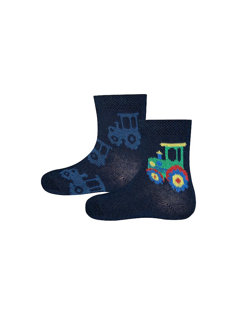 EWERS | Baby Jungen-Socken "Traktor" | blau
