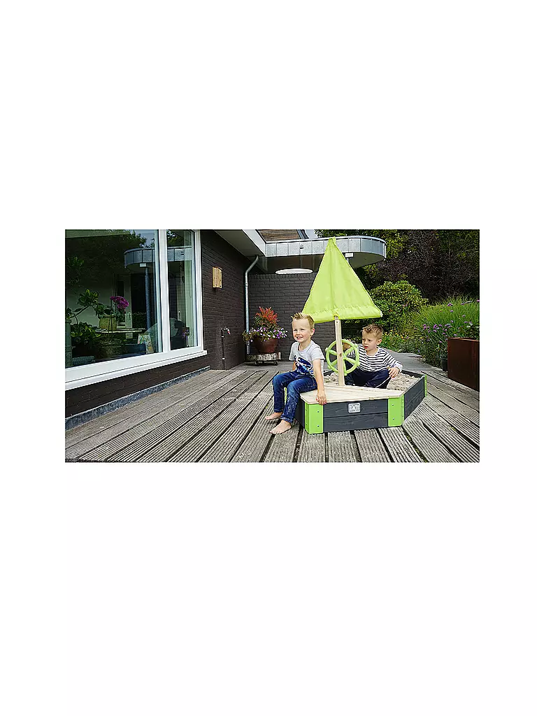 EXIT TOYS | Aksent Holzsandkasten Boot 190x90cm | keine Farbe