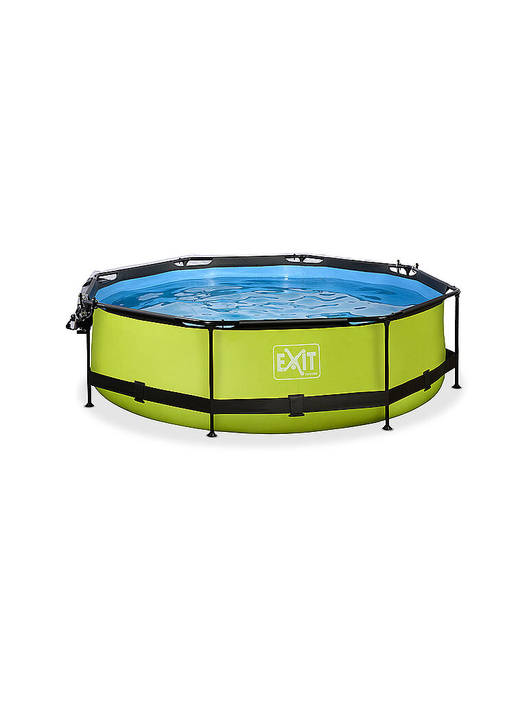 EXIT TOYS | Lime Pool ø300x76cm mit Abdeckung und Filterpumpe | keine Farbe