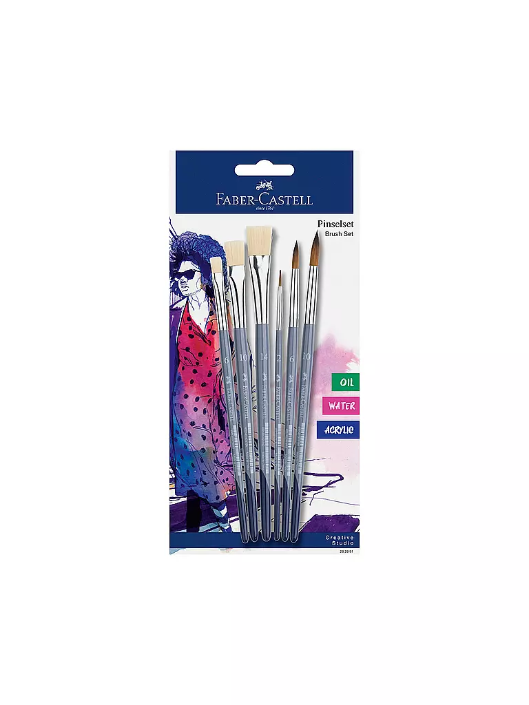 FABER-CASTELL |  Faber Pinsel Set 6tlg  | keine Farbe
