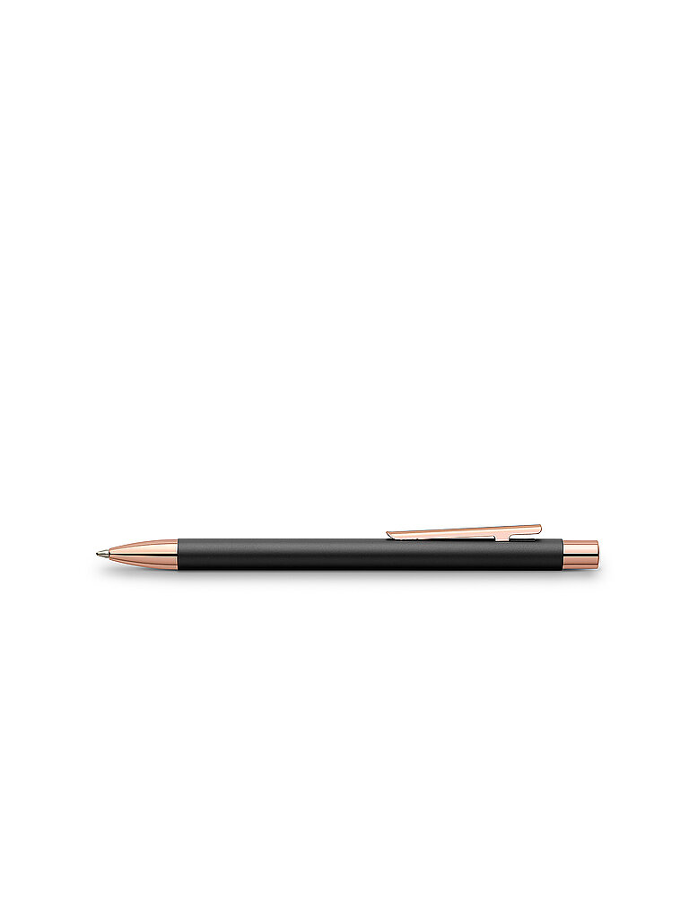 FABER-CASTELL Neo Slim Metall Kugelschreiber schwarz mit rosegold  schwarz