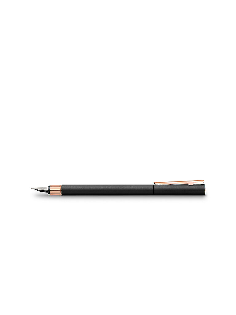 FABER-CASTELL Neo Slim Metall Füller Federbreite M, schwarz mit rosegold schwarz