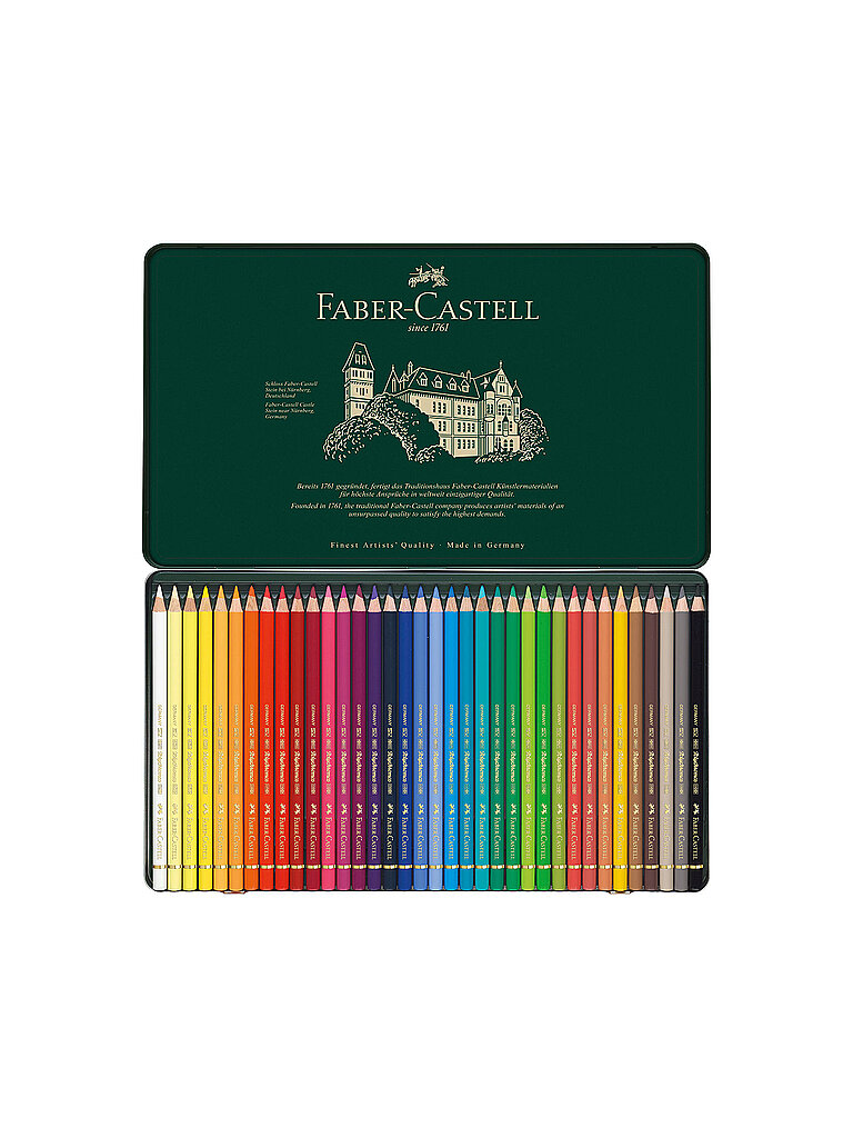 FABER-CASTELL Polychromos Farbstift 36er Metalletui dunkelgrün