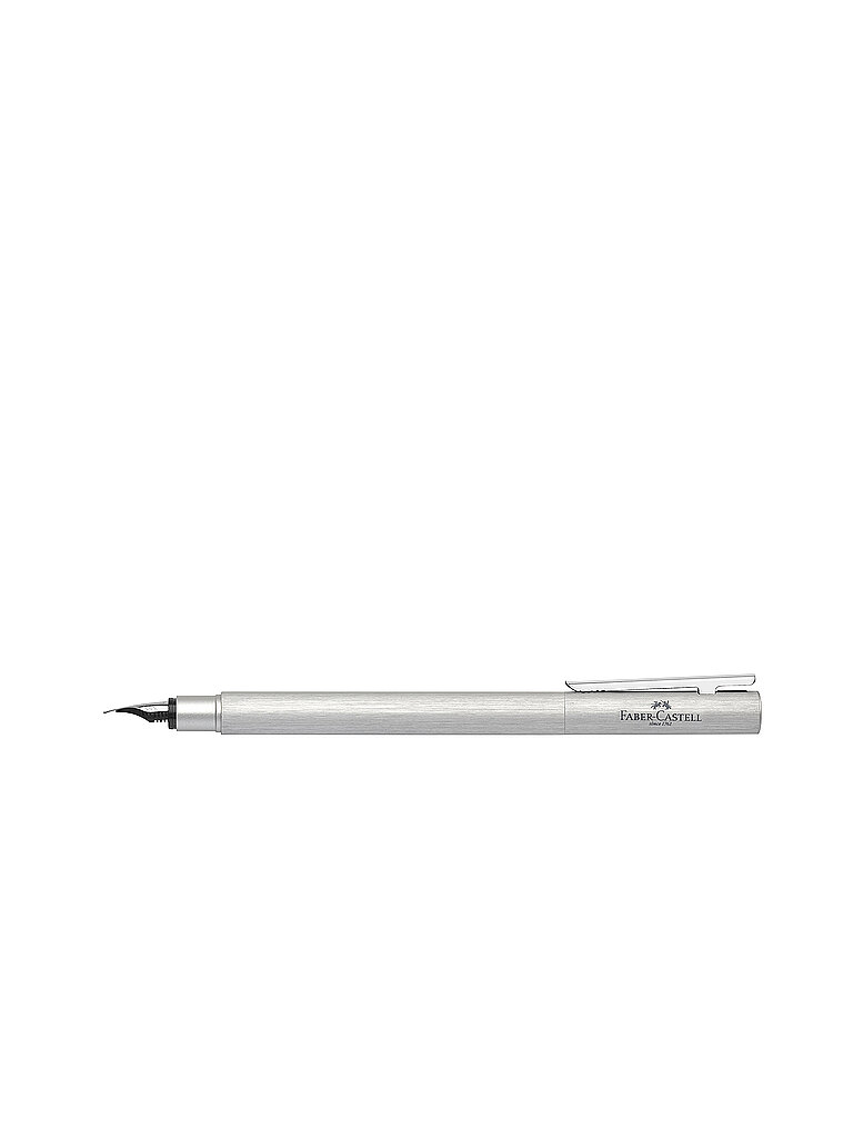 FABER-CASTELL Füllhalter Neo Slim Aluminium Medium Silver Glint  silber