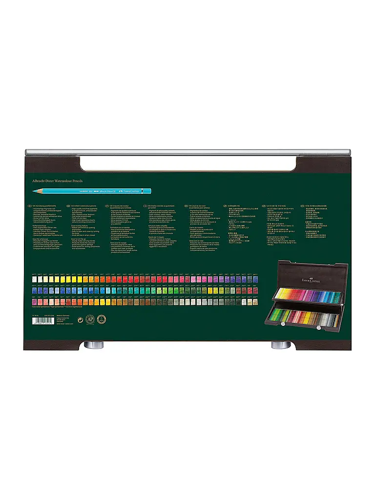 FABER-CASTELL | Albrecht Dürer Aquarellstift 120er Holzkoffer | Braun
