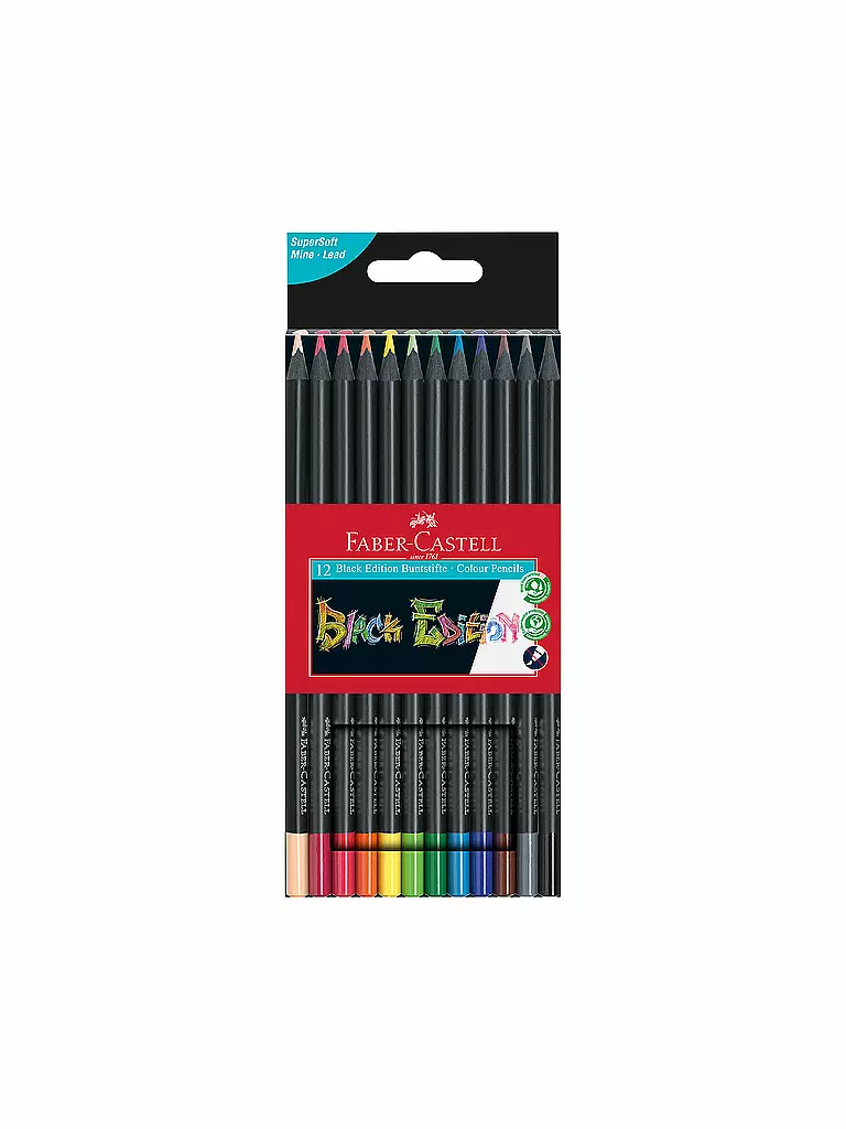 FABER-CASTELL | Black Edition Bunstifte, 12er Kartonetui | keine Farbe