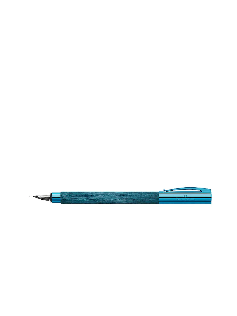 FABER-CASTELL | Füllhalter AMBITION BLUE WOOD M  | Blau