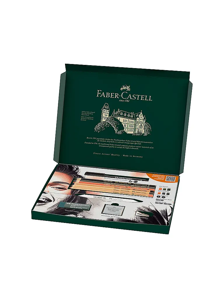 FABER-CASTELL | Farbstifte 17tlg. Discovery Set trockene Künstlerprodukte | Dunkelgrün
