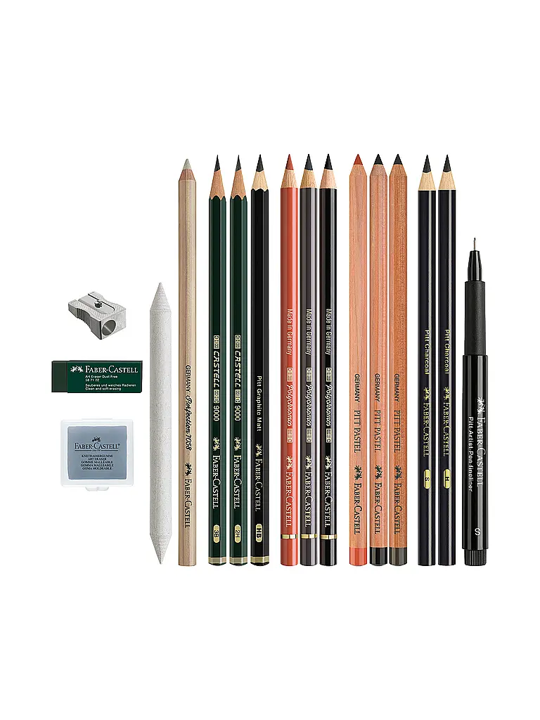 FABER-CASTELL | Farbstifte 17tlg. Discovery Set trockene Künstlerprodukte | Dunkelgrün