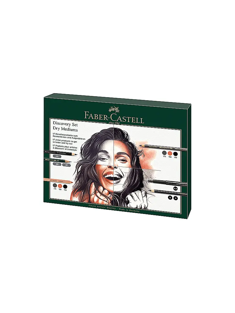 FABER-CASTELL | Farbstifte 17tlg. Discovery Set trockene Künstlerprodukte | Dunkelgrün