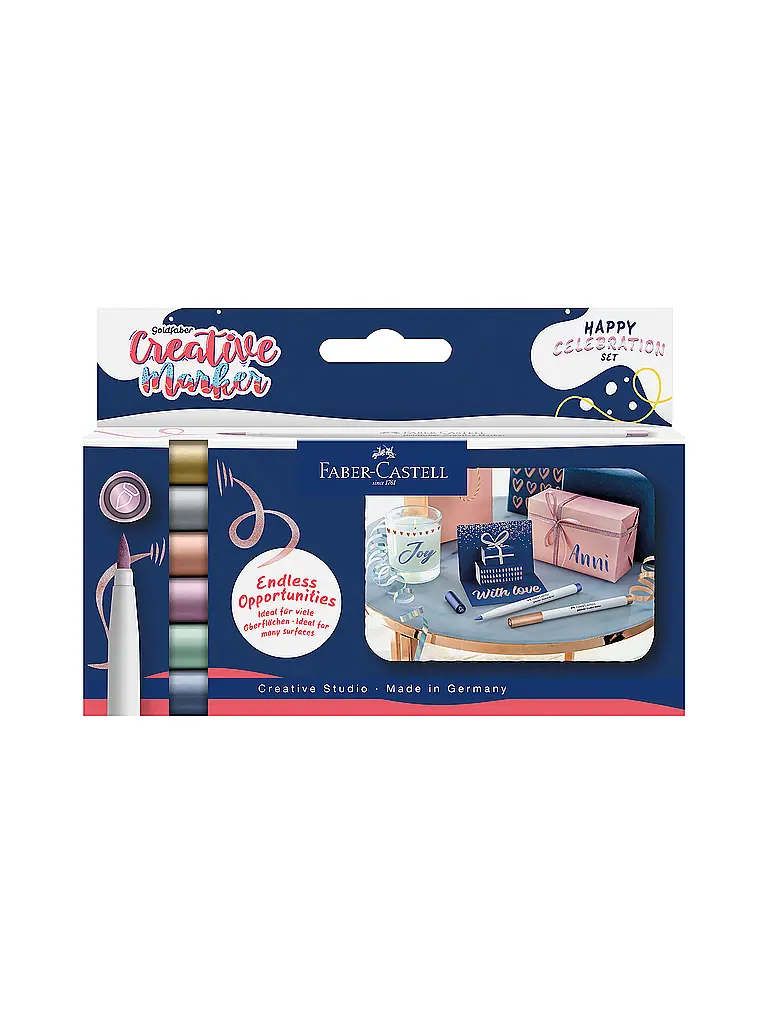 FABER-CASTELL | Gofa Kreativmarker 6er Etui Celebr. | Bunt