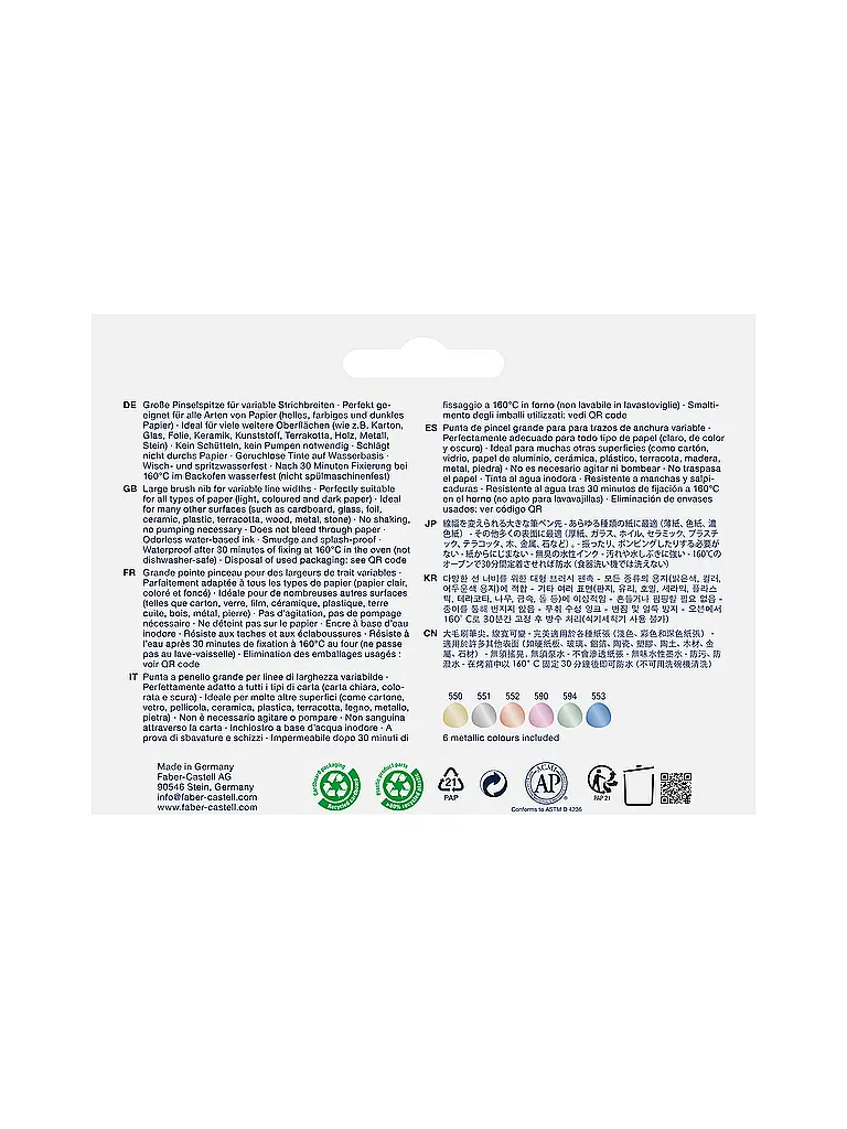FABER-CASTELL | Gofa Kreativmarker 6er Etui Celebr. | Bunt