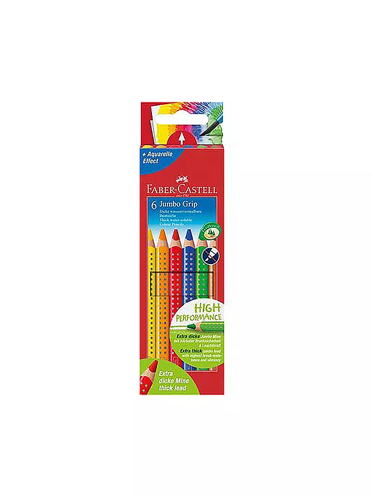 FABER-CASTELL | Jumbo Grip Buntstift, 6er Kartonetui | keine Farbe