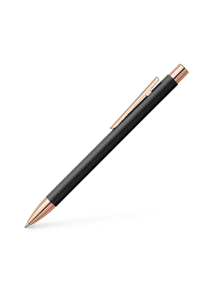 FABER-CASTELL | Neo Slim Metall Kugelschreiber schwarz mit rosegold  | Schwarz
