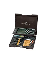 FABER-CASTELL | Pitt Monochrome Holzkoffer 86-teilig | Braun