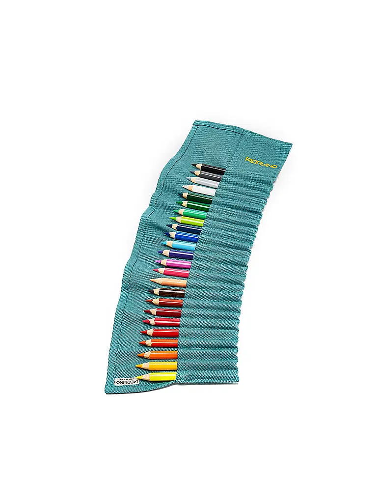 FABRIANO | Farbstiftrolle mit 24 Buntstiften Aquamarina | 