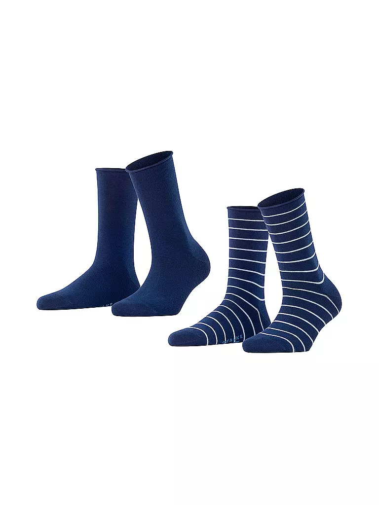 FALKE |  Sneakersocken Happy Stripe 2er Pkg royal blue | blau