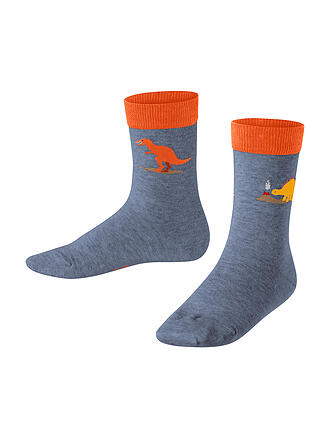 FALKE | Kinder Socken DINOSAURS light jeans 