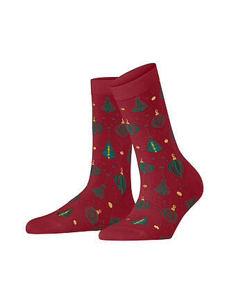 FALKE | Socken HOLY NIGHT scarlet