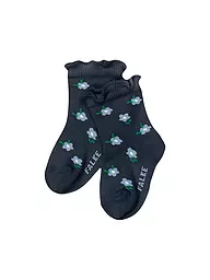 FALKE | Baby Mädchen Socken LITTLE DISTY FLOWERS offwhite | dunkelblau