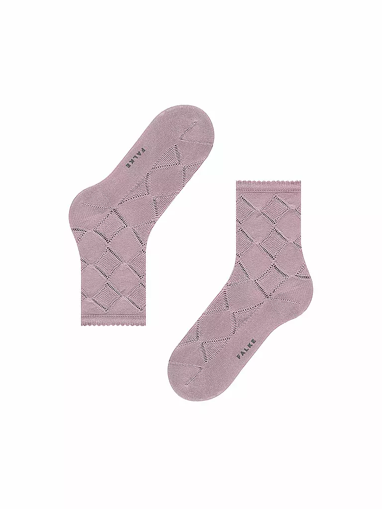 FALKE | Damen Socken Argyle Corrosion Dusty Lilac | lila