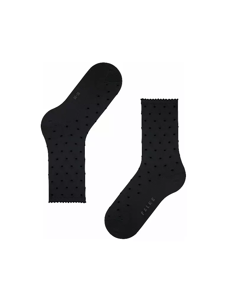 FALKE | Damen Socken Fluffy Dot Black | schwarz