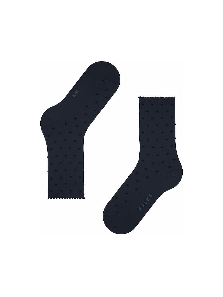 FALKE | Damen Socken Fluffy Dot Dark Navy | blau