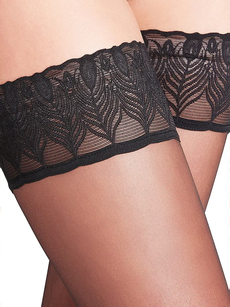 FALKE | Feinstrümpfe LUNELLE 8 DEN black | Schwarz