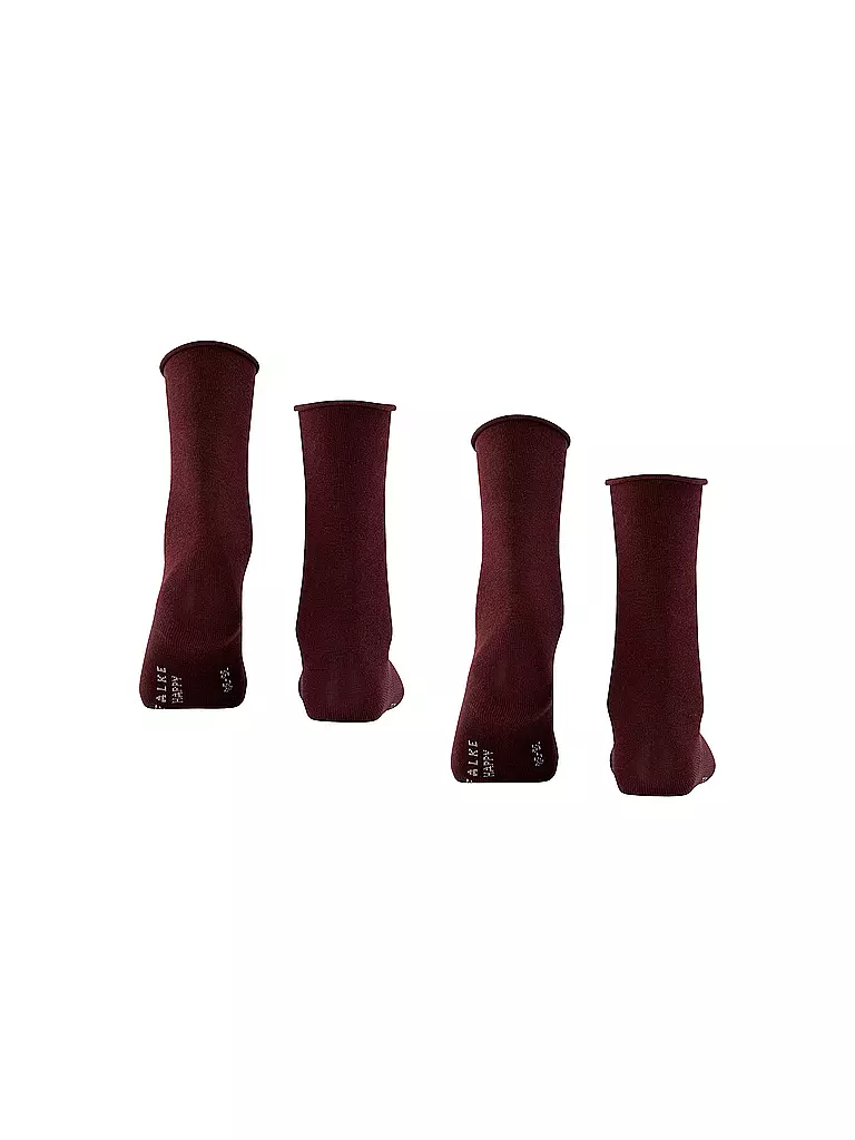 FALKE | Happy  Socken 2er Pkg barolo | dunkelrot