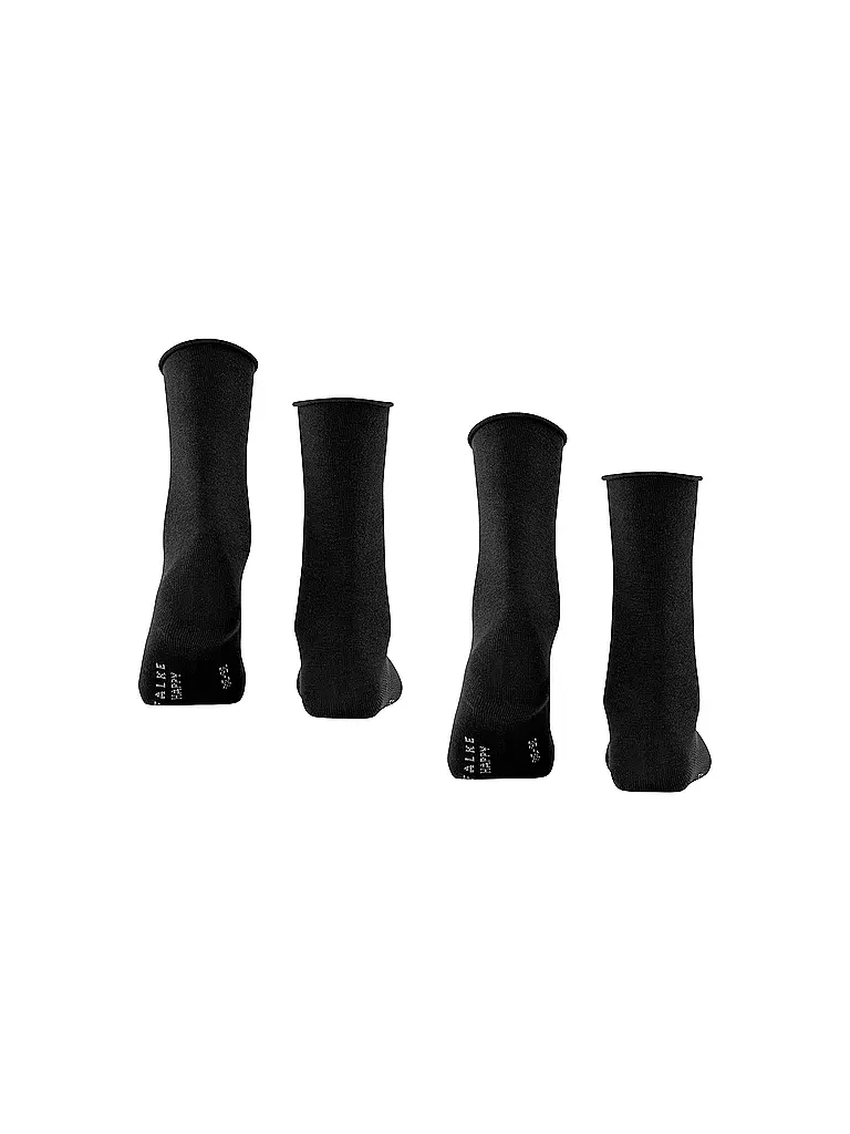 FALKE | Happy  Socken 2er Pkg black | schwarz