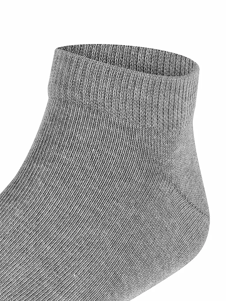 FALKE | Happy Kinder Sneakersocken 2-er Pkg. (light grey/blac) | schwarz