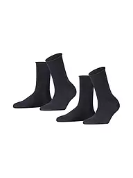 FALKE | Socken 2-er Pkg. HAPPY blossom | dunkelblau