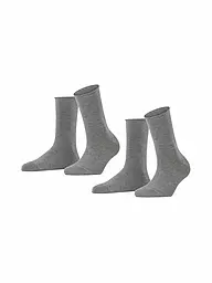 FALKE | Socken 2-er Pkg. HAPPY blossom | grau