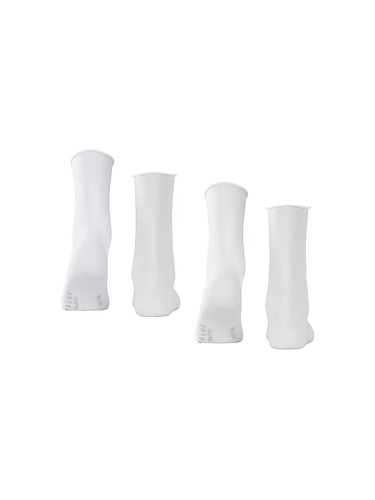 FALKE | Happy Socken 2er Pkg white | blau
