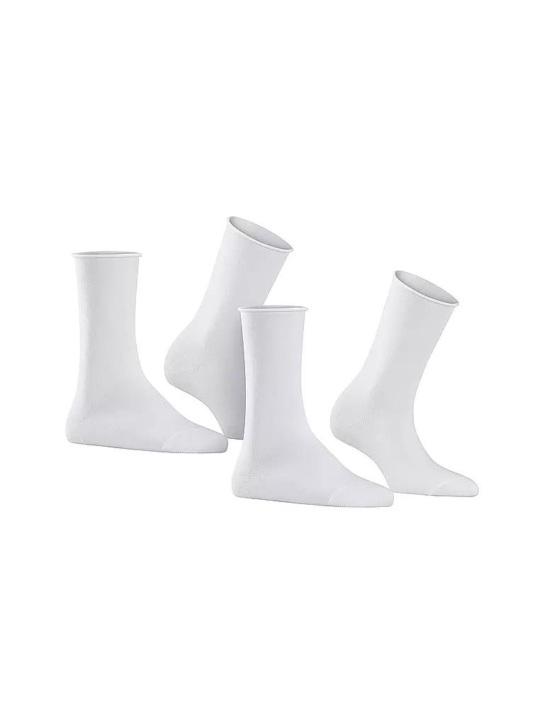 FALKE | Happy Socken 2er Pkg white | blau