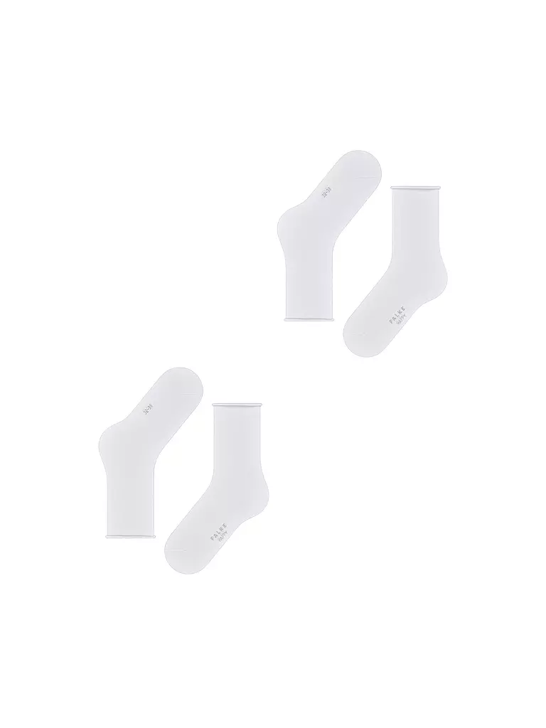 FALKE | Happy Socken 2er Pkg white | weiss