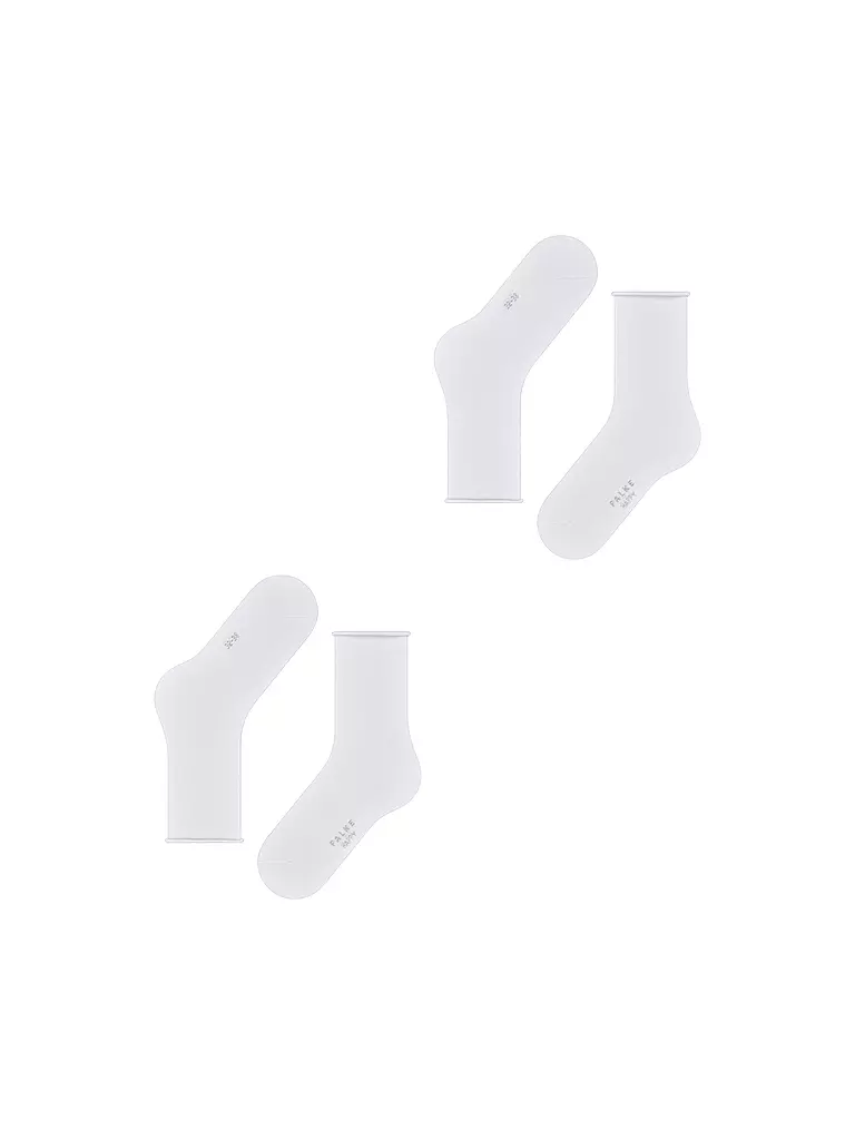 FALKE | Happy Socken 2er Pkg white | blau